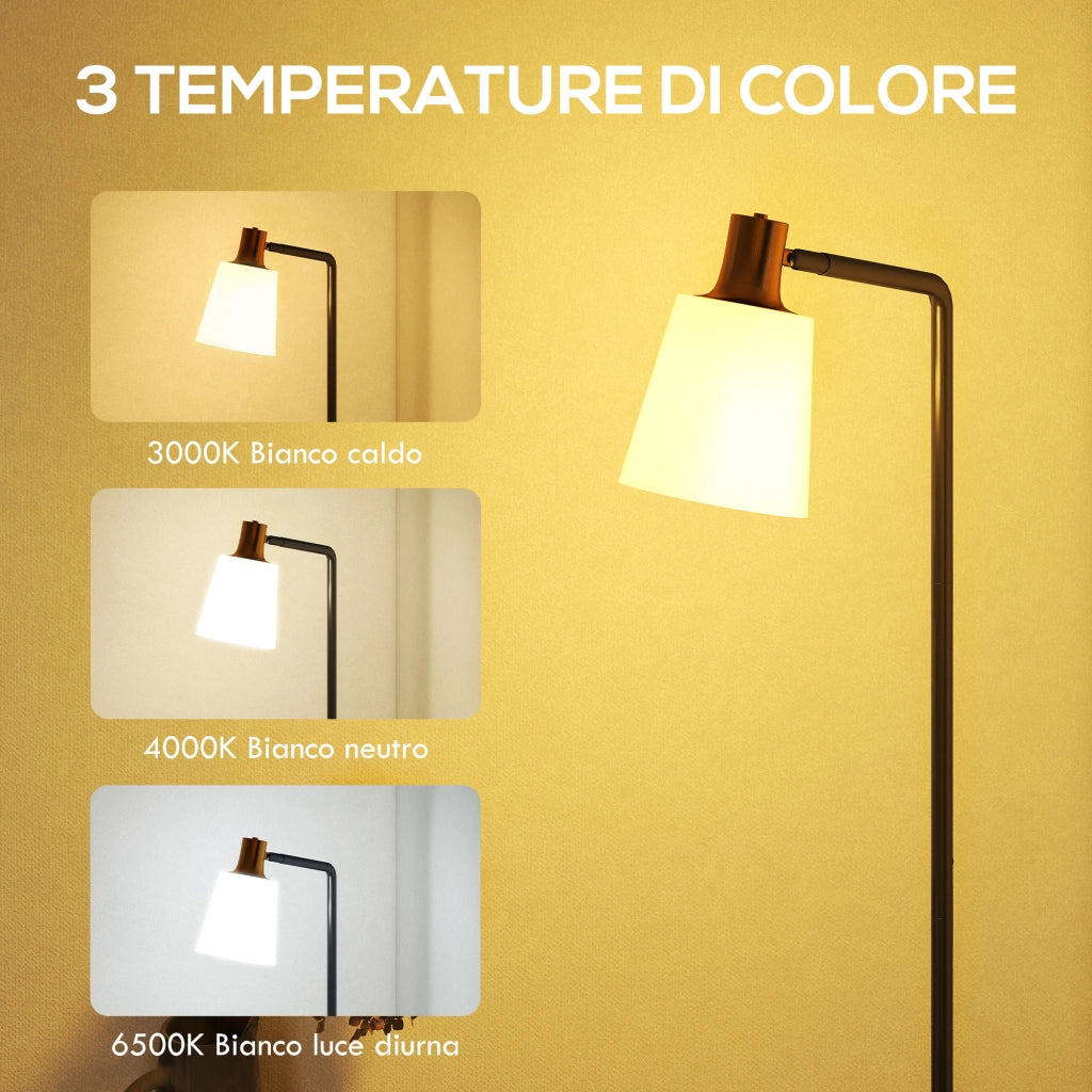 Lampada da Terra LED con Testa Girevole ¨C Minimal ¨C Nero