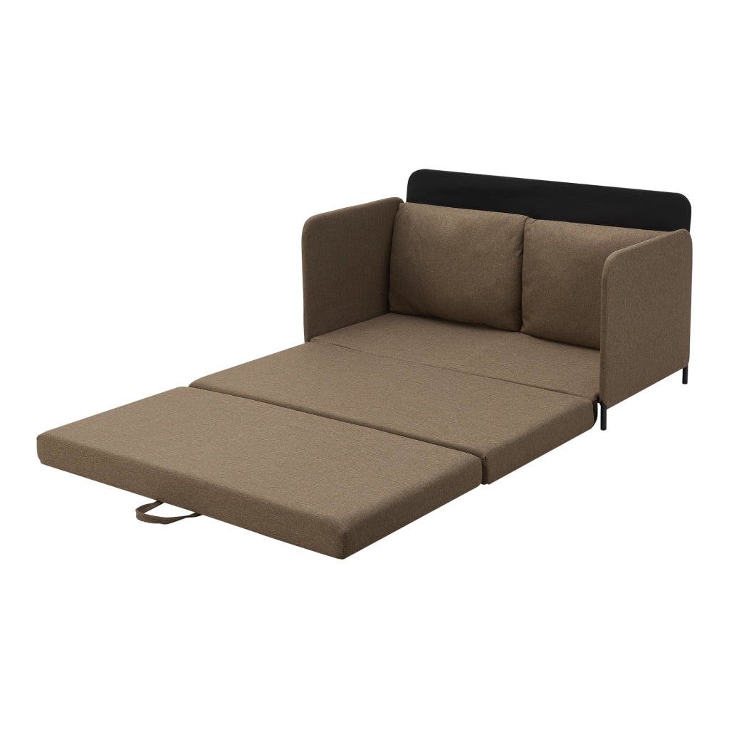 Divano Letto Estensibile Soini 1 Piazza e Mezza 120 x 186 cm Marrone [en.casa]