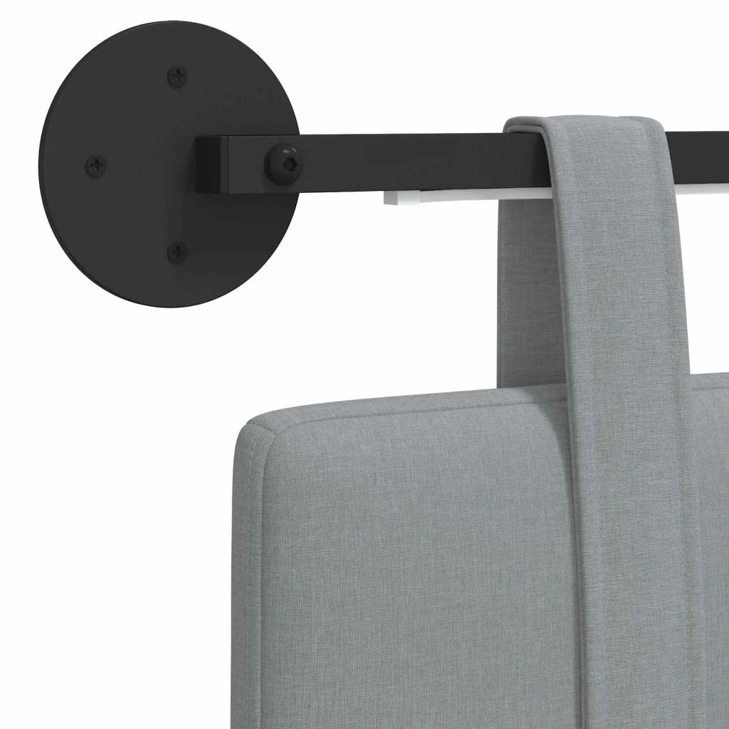 Testiera | Testata sospesa Con luce LED Grigio Chiaro Tessuto