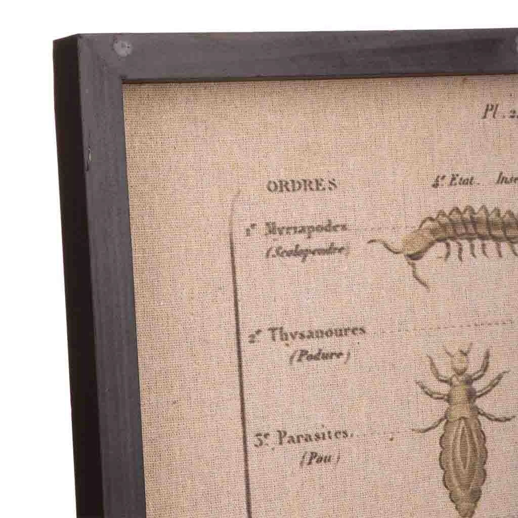 Quadro legno e stoffa 40x60x2,5h