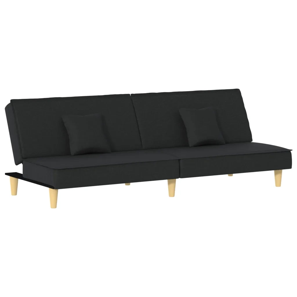 Divano Letto Nero in Tessuto 351902