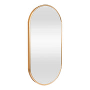 Specchio da parete ovale 40 x 80 cm oro 03_0007955