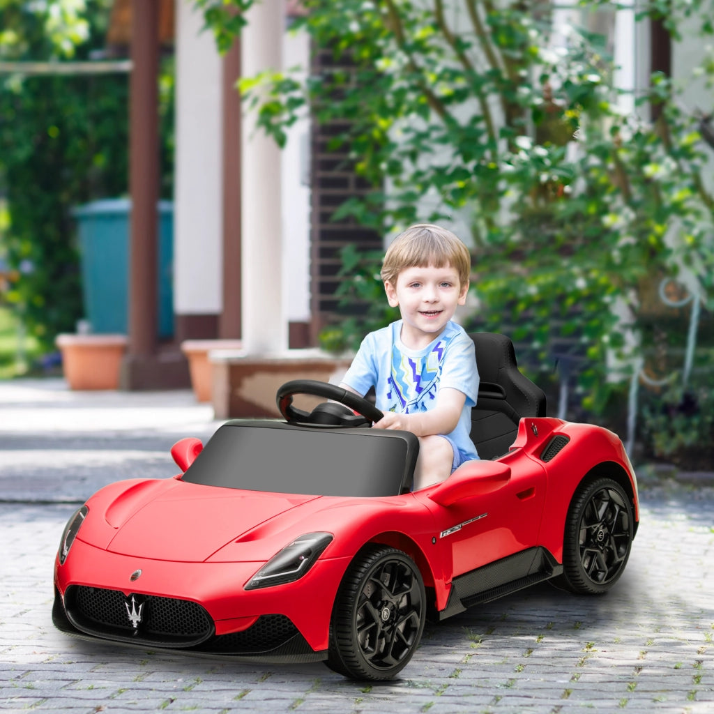Auto elettrica per bambini Maserati MC20 12V ¨C Minimal ¨C Rosso, telecomando, LED, musica, 3-6 anni