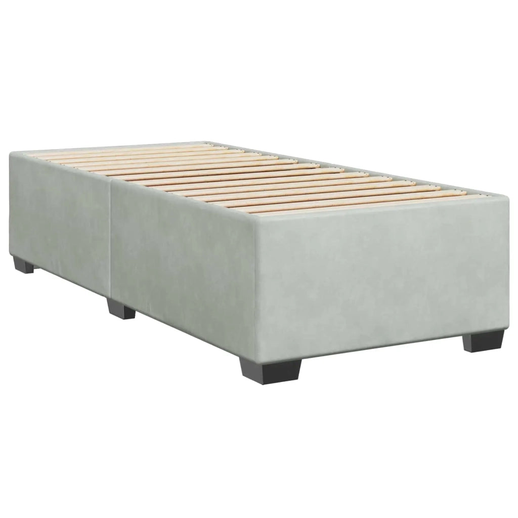 Letto box spring con materasso Grigio Chiaro 100 x 200 cm 3450662
