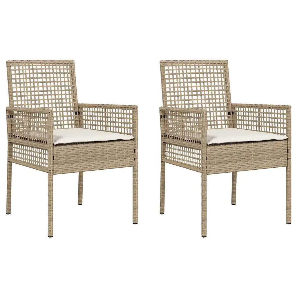 Sedia da Giardino 2 pcs Beige 55 x 53 x 85 cm polyrattan 42003449