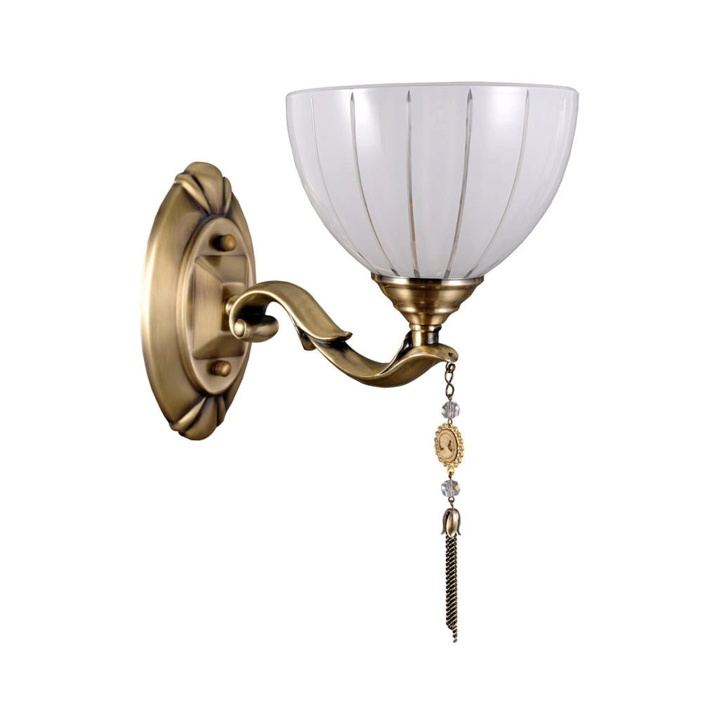 Applique Italux Baxio ottone/oro vetro E27 MB38445-1