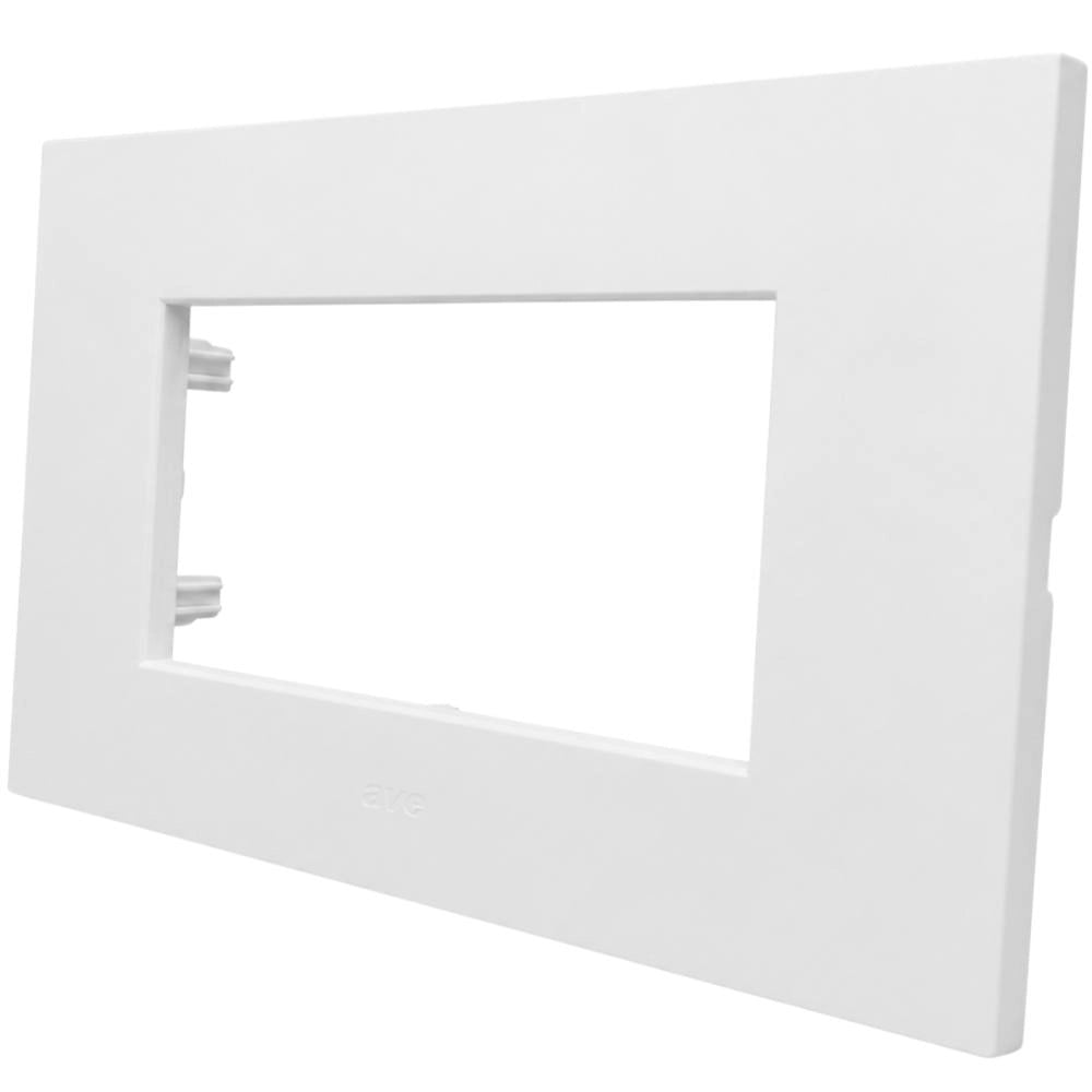 Placa in tecnopolimero smart easy s44 per serie civile *** colore bianco opaco, numero posti 4 moduli, confezione 1