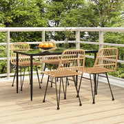 Set da Pranzo da Giardino 5 pz in Polyrattan 3157875