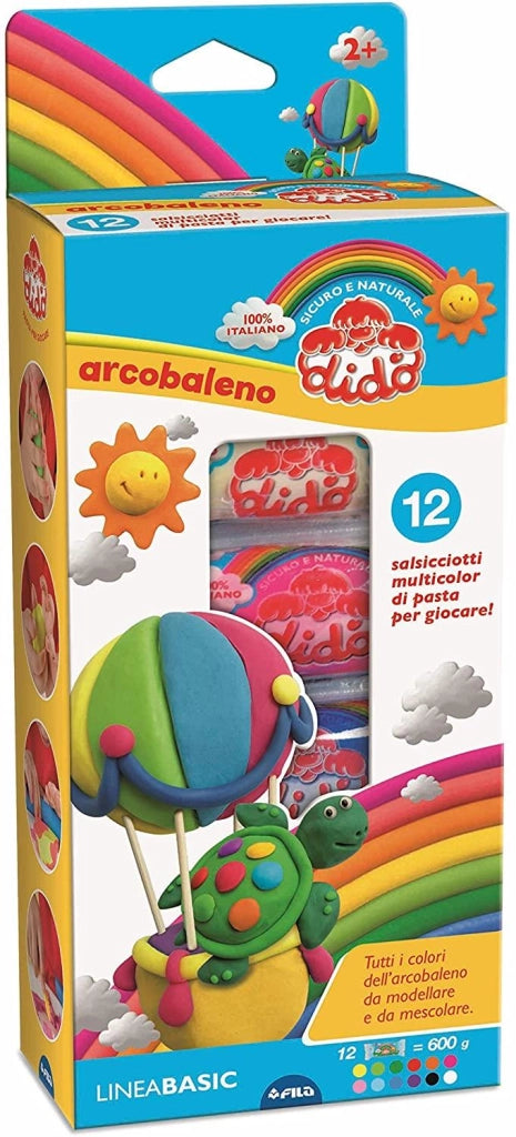 DIDO ARCOBALENO 12 SALSICCIOTTI MULTICOLOR 600 GR PER BAMBINI 2+