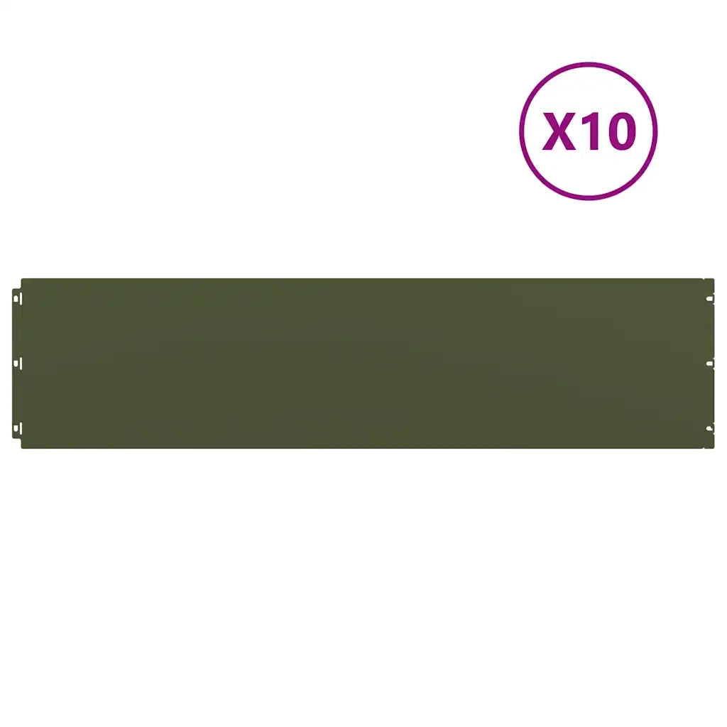 Bordure per Prato 10 pz Verde Oliva Acciaio Laminato a Freddo CFW5981536