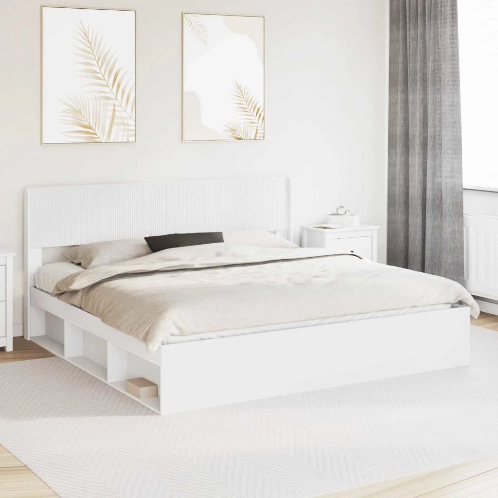 Testiera Letto Bianco Legno ingegnerizzato 889665