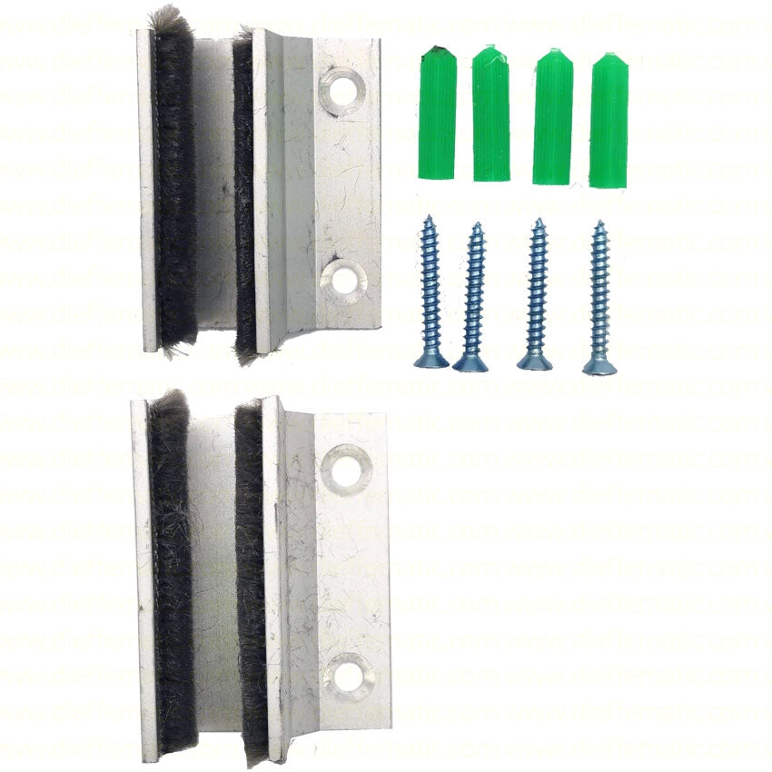 2 PEZZI DI GUIDA A TERRA PER PORTA CRISTALLO VETRO SPESSORE MAX 15MM 1.5CM DG03