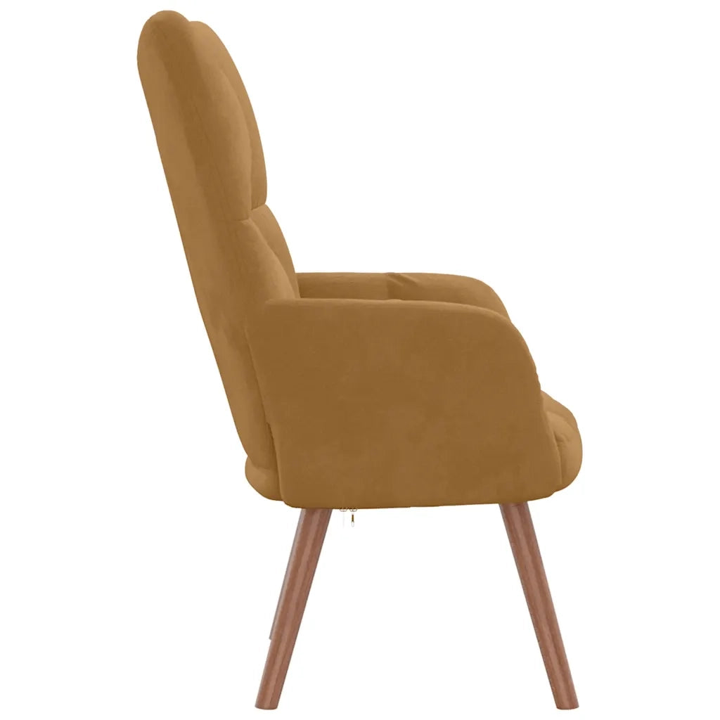 Sedia Relax Marrone in Velluto 328059
