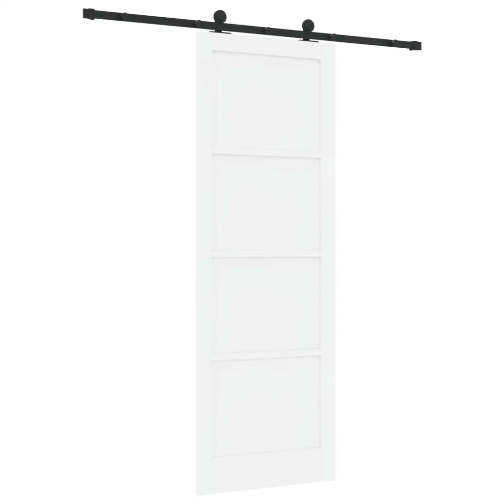 Porta scorrevole Bianco e Nero 83 x 232 cm 3445464