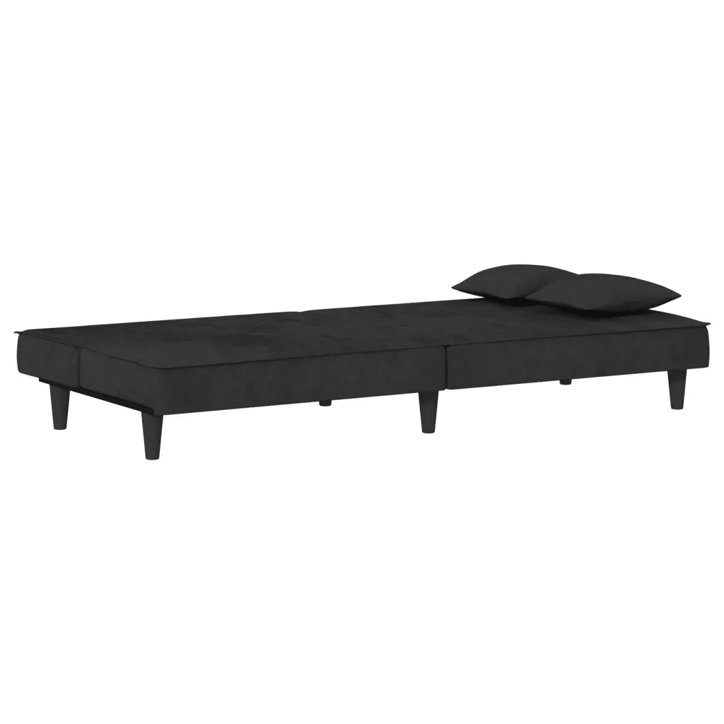 Divano Letto Nero in Velluto 351911