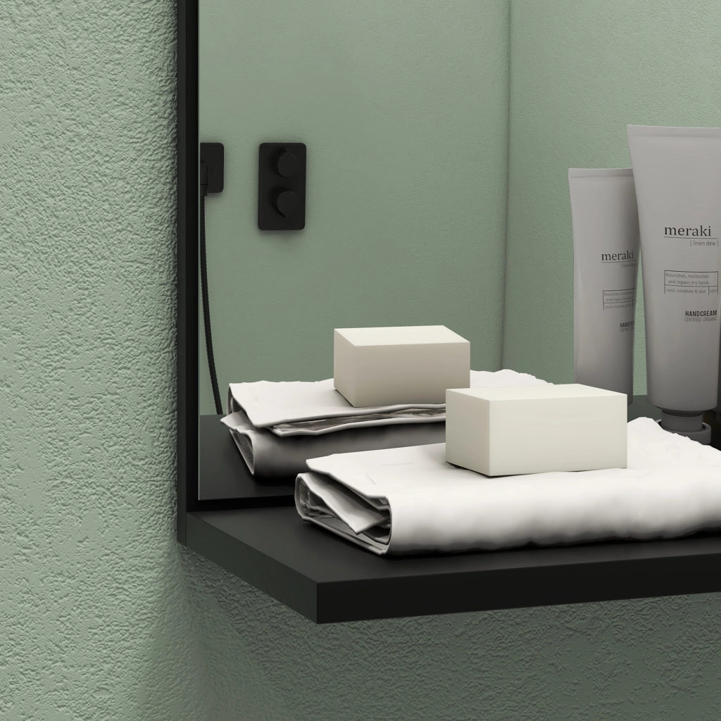 Specchio da bagno con ripiani ¨C Minimal ¨C legno di bamb¨´ 80x30x12