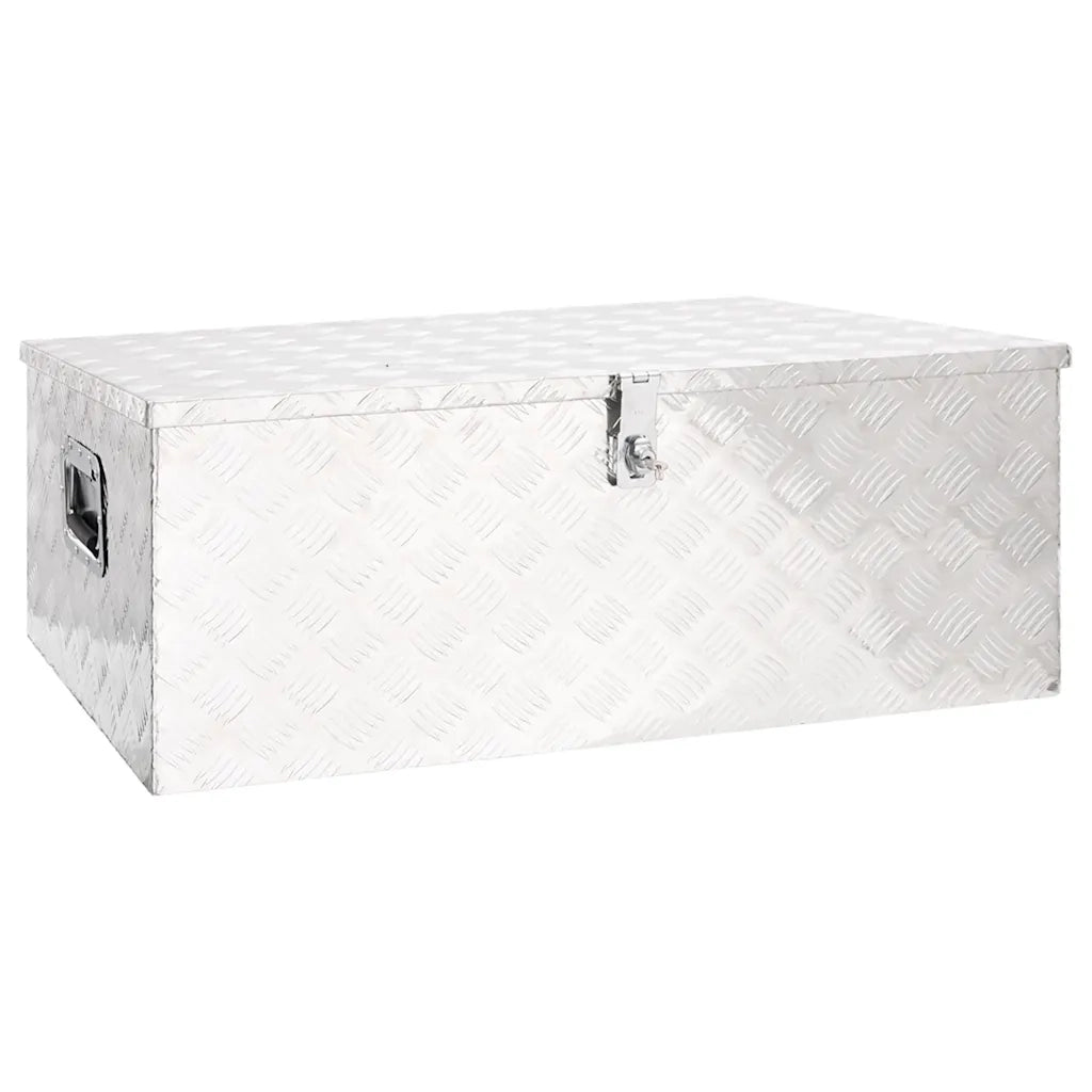 Contenitore Portaoggetti Argento 100x55x37 cm in Alluminio CFW8425409