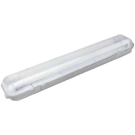PLAFONIERA PER TUBI LED 'T8' 120 cm - 2 posti