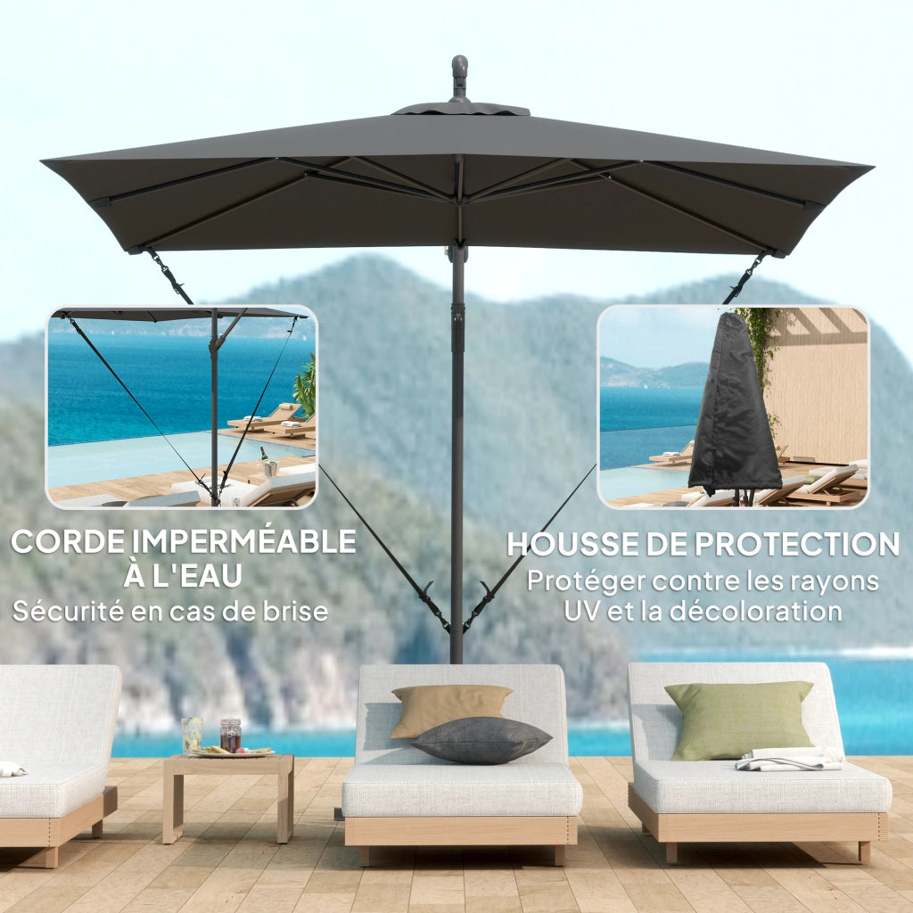 Parasole da giardino esterno ¨C Minimal ¨C grigio 250x250 cm