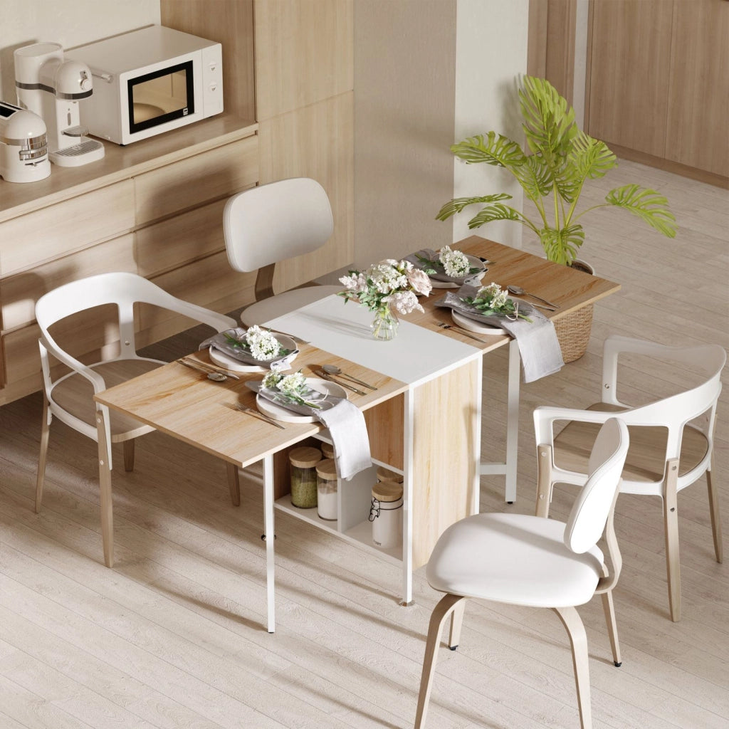 EasyComfort Tavolo Multiuso Design Pieghevole con 4 Scompartimenti 169 × 60 × 75cm