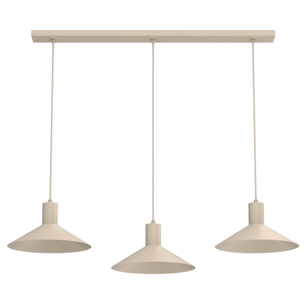 Lampada a sospensione Nox 3xGU10 beige acciaio