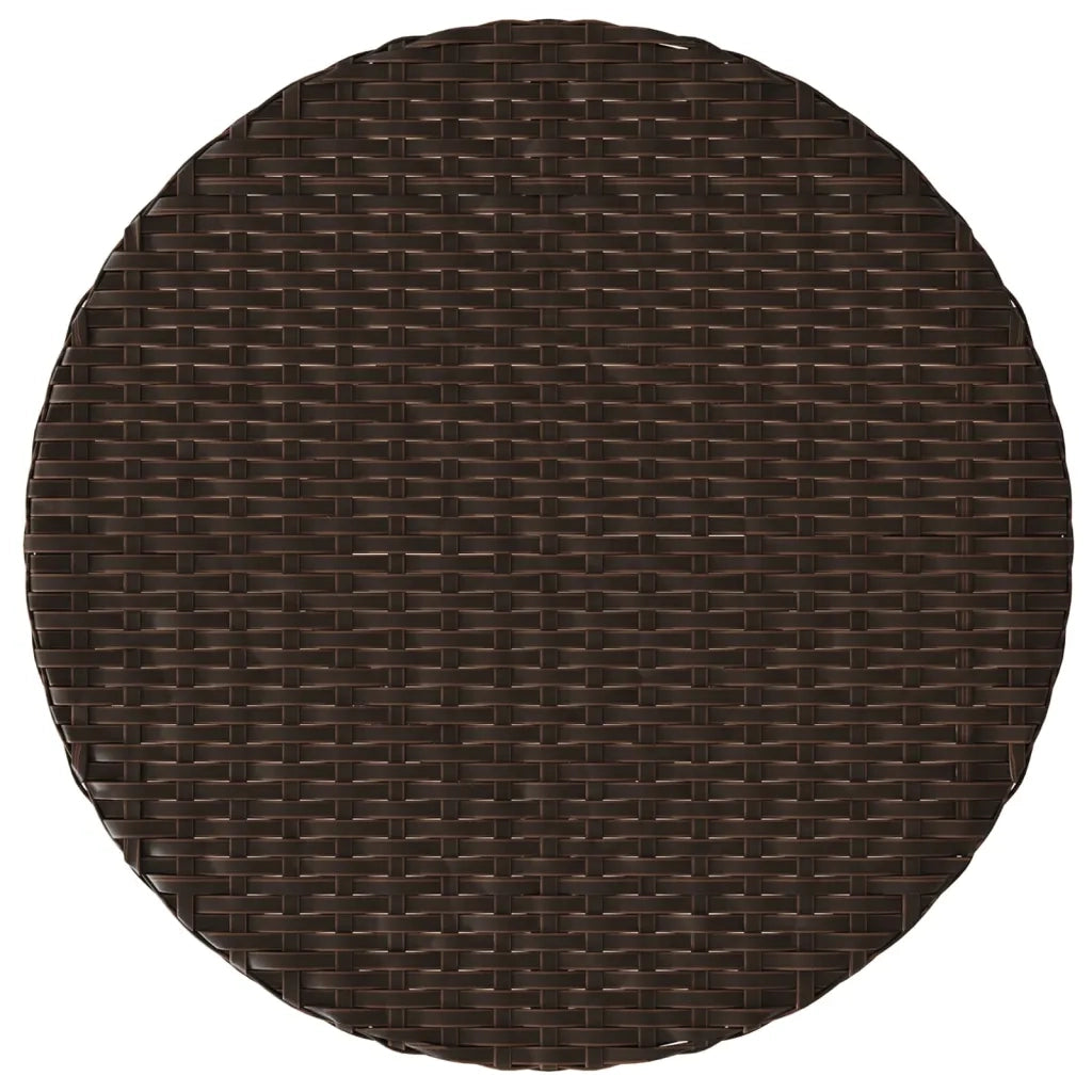 Set Bistrò 3 pz con Cuscini Marrone in Polyrattan 365226