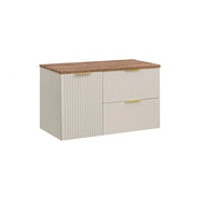 Set da bagno NOXERA 100 cm – Marrone congo e quercia wotan – piano per lavabo