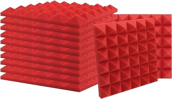 Pannelli Acustici Assorbenti per Casa e Ufficio 12 Pack | 30x30x2,5cm