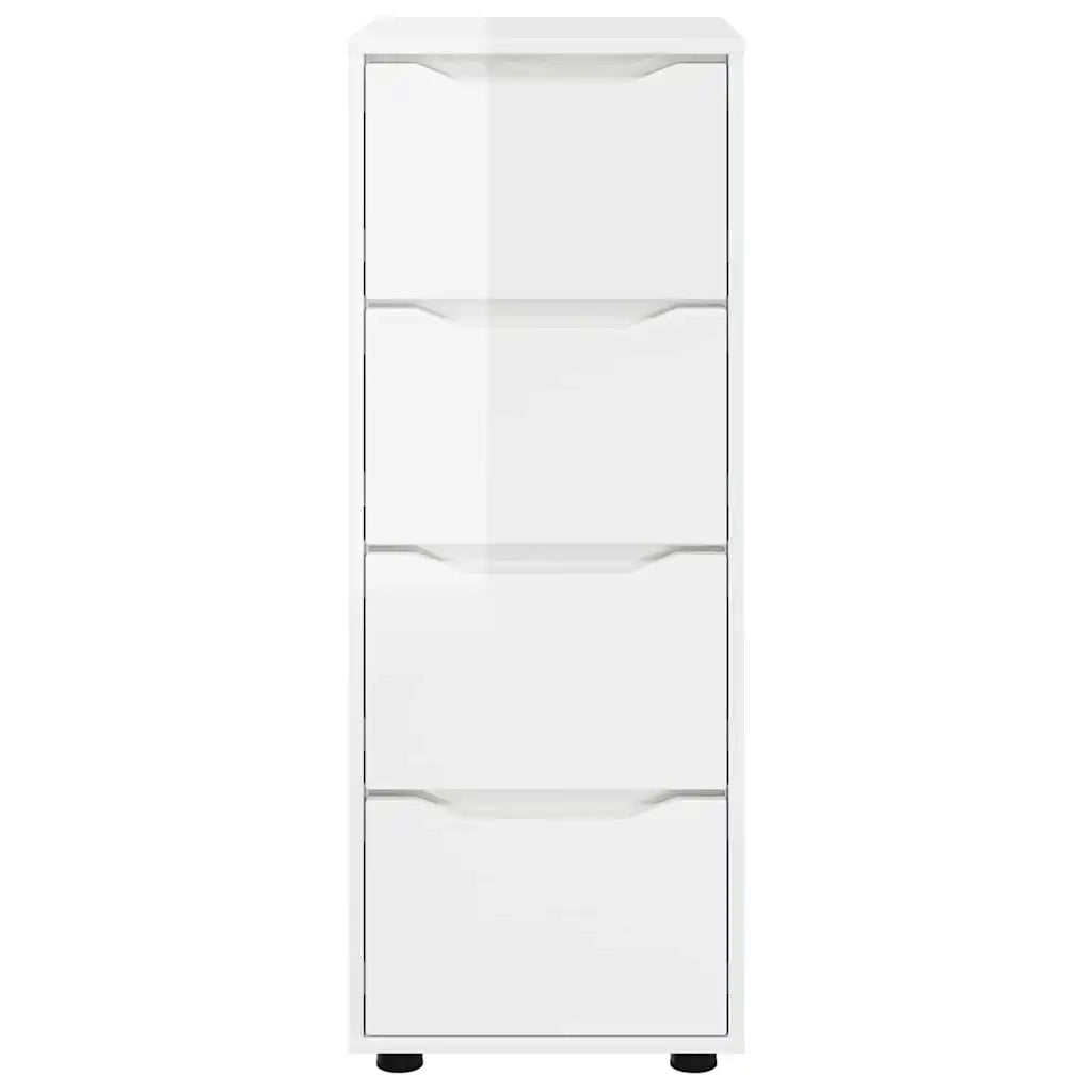 Armadio Bianco Lucido 40 x 48 x 105 cm Legno multistrato 888901