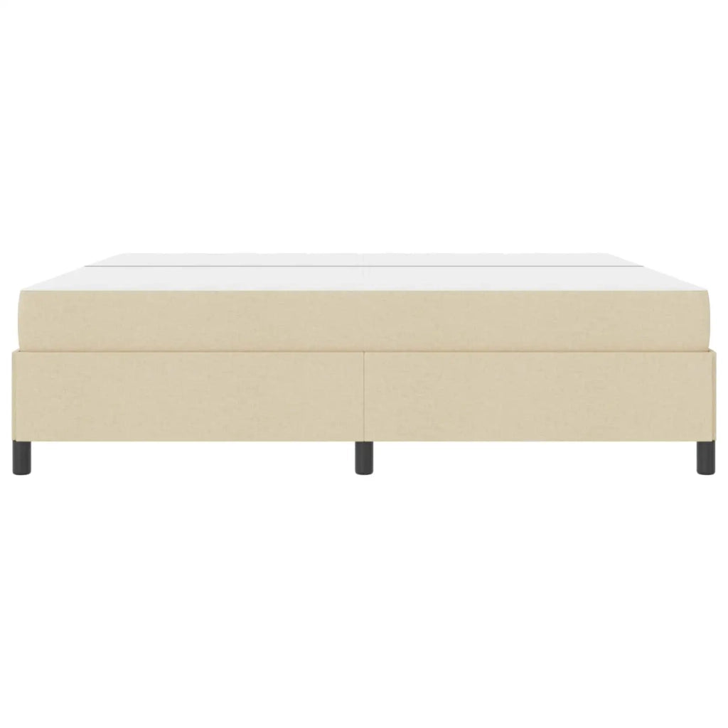 Letto a molle con materasso Crema 200 x 200 cm Tessuto 3398890