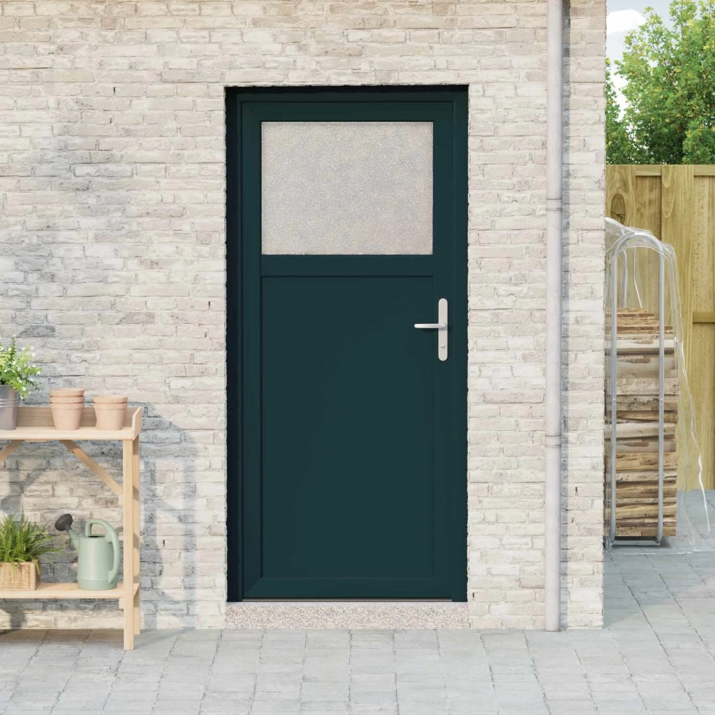 Porta d'ingresso laterale Antracite 88 x 198 cm PVC 3445754