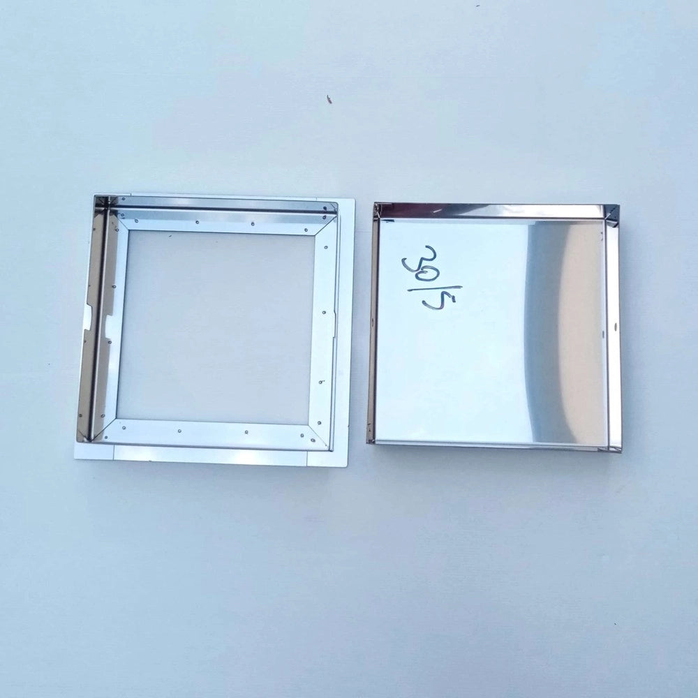 Sigillo 600 x 600 x h 80mm chiusino di acciaio inox pesante da incasso