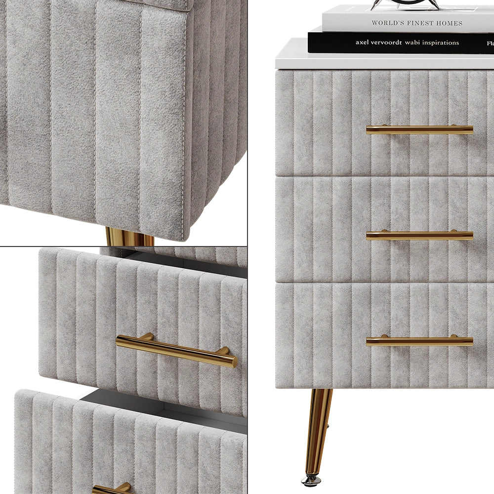 Vicco Comodino Grigio 41 x 62 cm Set di 2