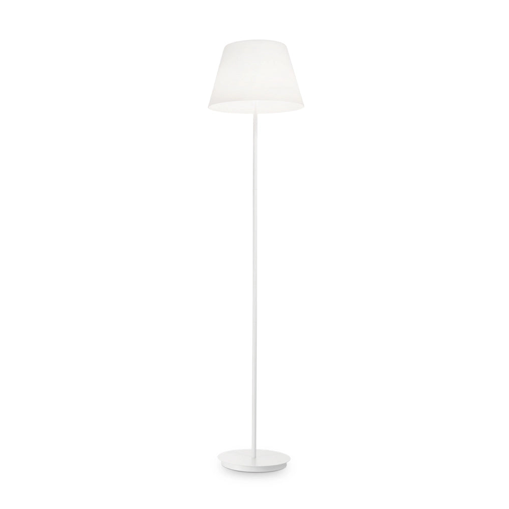 Piantana Moderna Cylinder Metallo Bianco 2 Luci E27