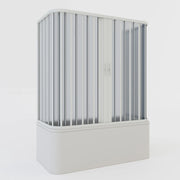 Box a 3 lati sopravasca in PVC a soffietto 70x140x70 cm H 150 mod. Tagete con apertura centrale