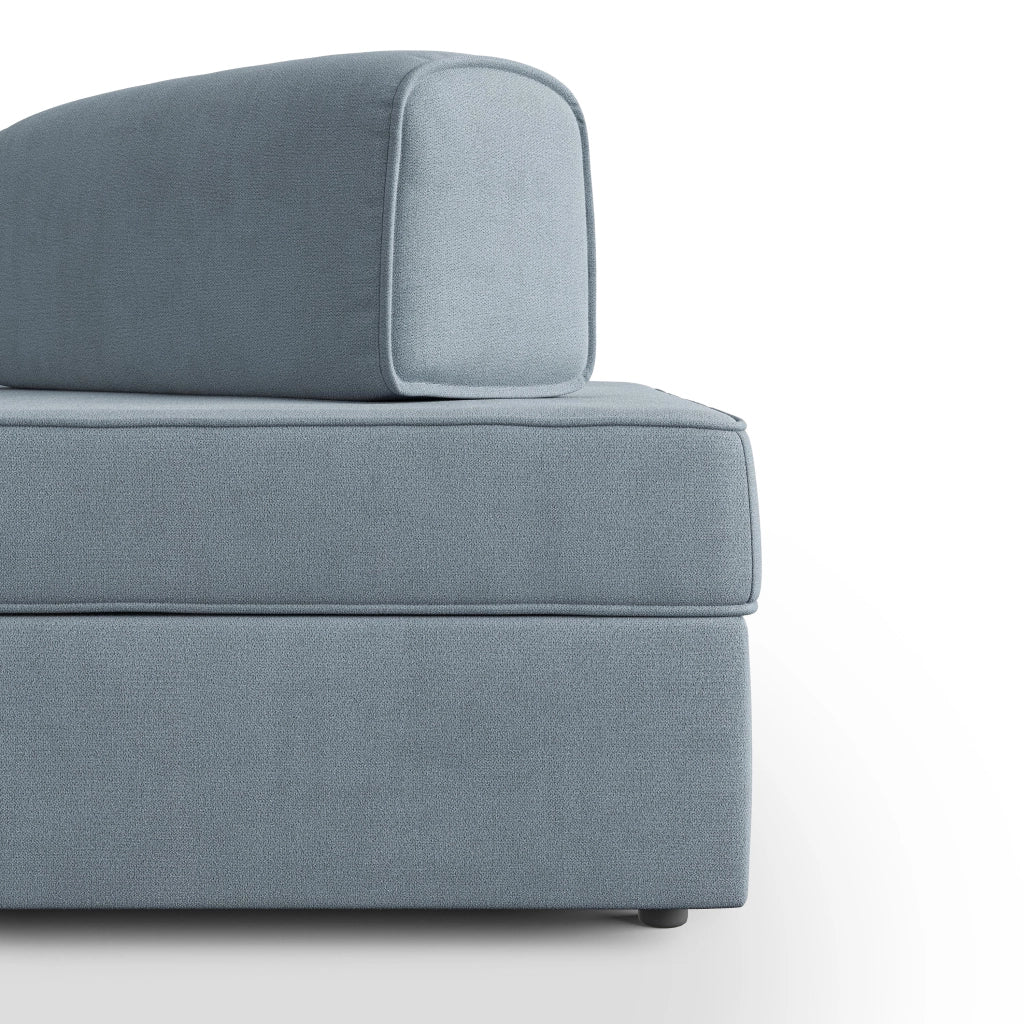 Liberty Divano senza pouf estraibile e schienali movibili in tessuto morbido impermeabile T02 200 cm carta da zucchero
