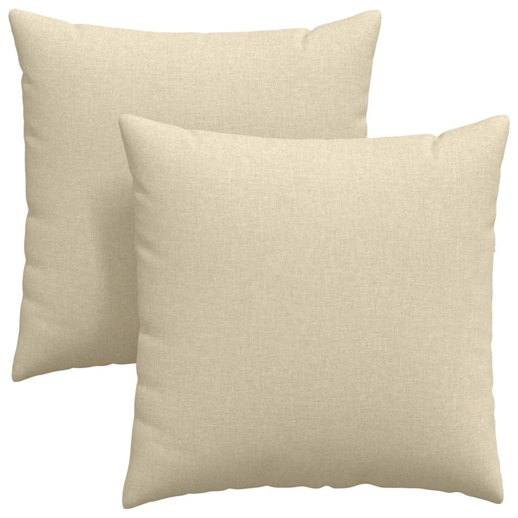 Cuscini da Divano 2 pcs Crema 80 x 80 cm Tessuto 42014047