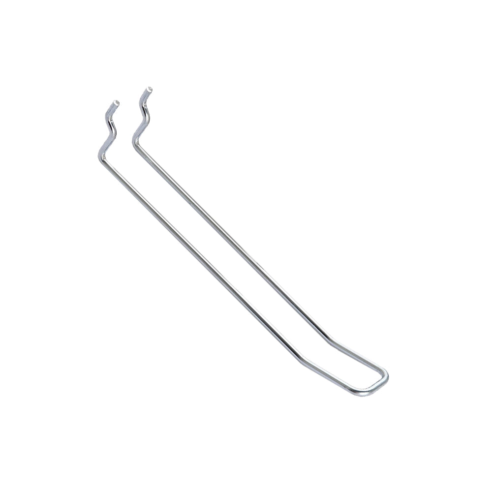 GANCIO PER PANNELLO FORATO TIPO 'DOPPIO' 20 cm - 50 pezzi