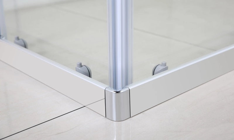 Box Doccia Scorrevole Cristallo 6mm Opaco h185cm Slim Opaco 6mm,Cromo lucido,75x100 cm,185 cm