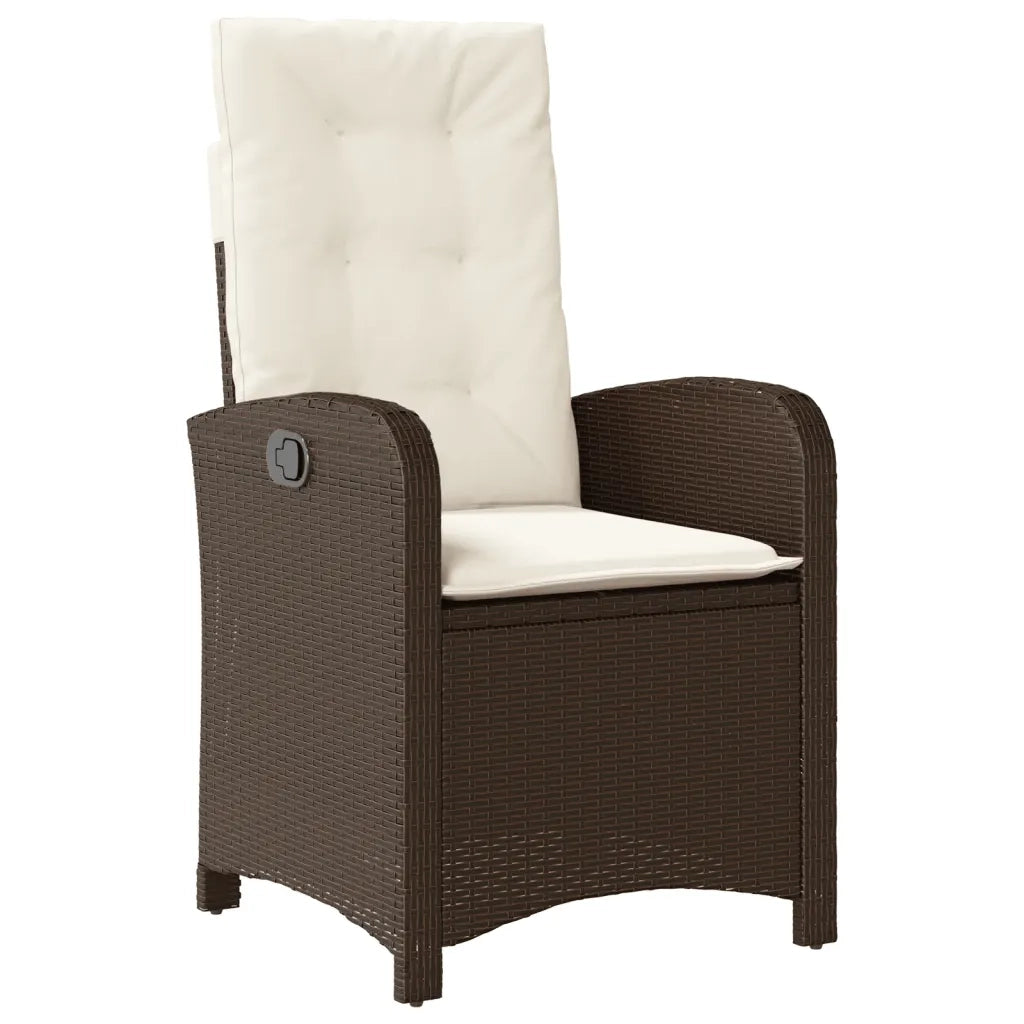 Set Bistrò 3 pz con Cuscini Marrone in Polyrattan 365178