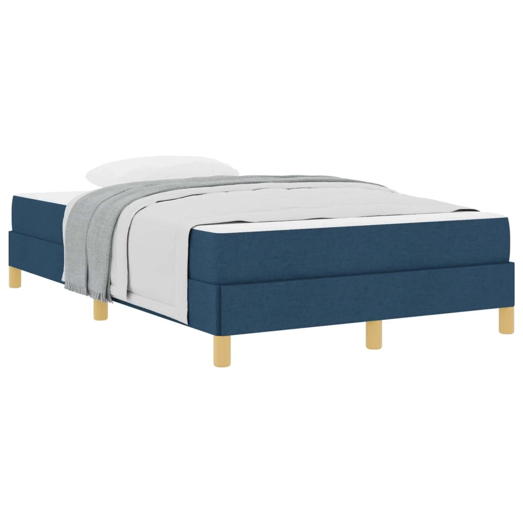 Letto a molle con materasso Blu 120 x 190 cm Tessuto