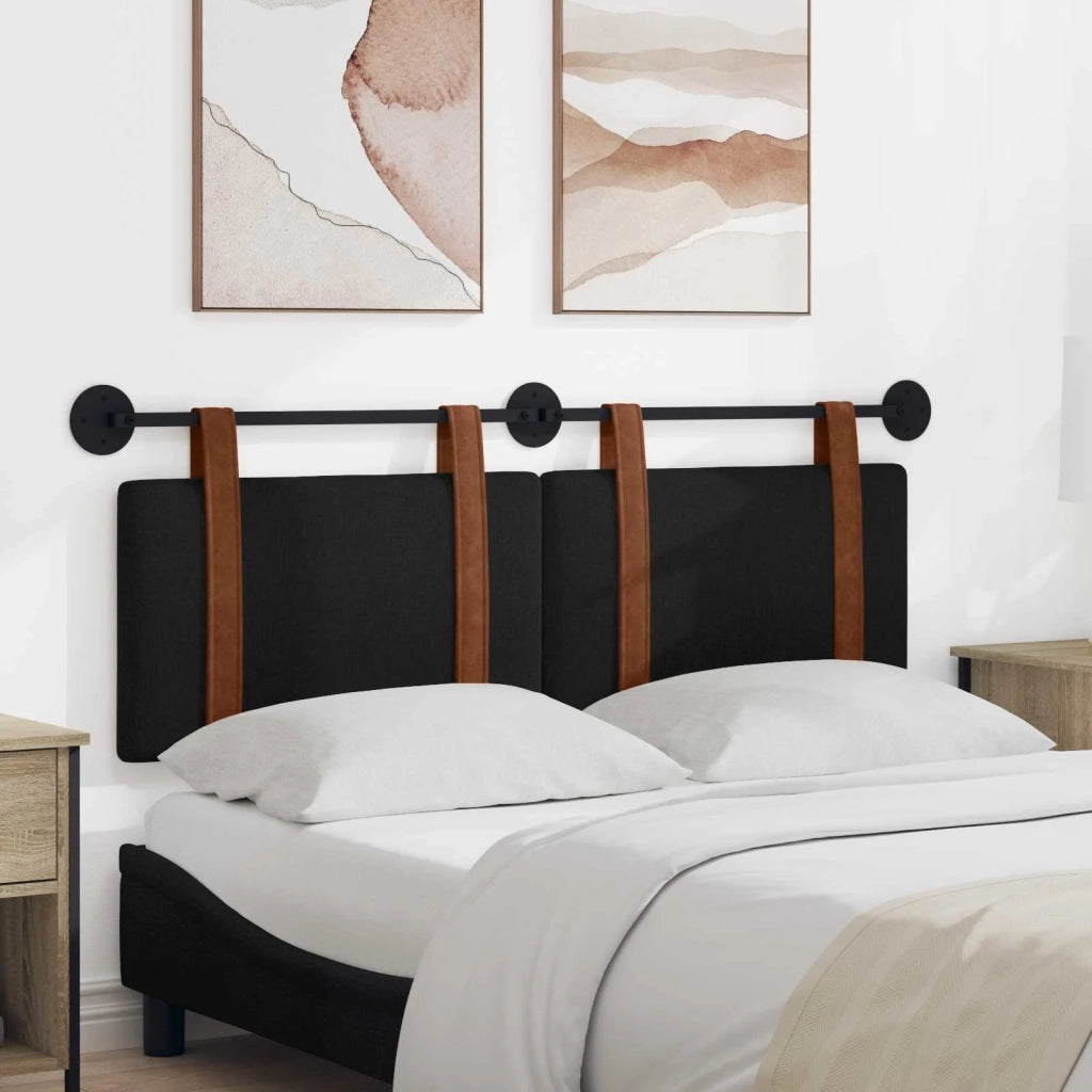 Testata appesa Tinta unita Nero 130 x 55 x 5 cm PU Antico 42031425