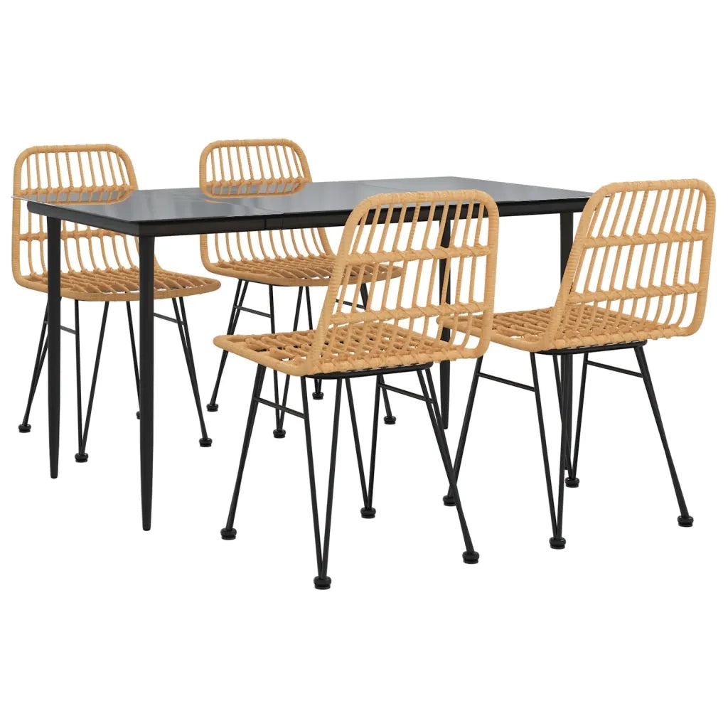 Set da Pranzo da Giardino 5 pz in Polyrattan 3157875