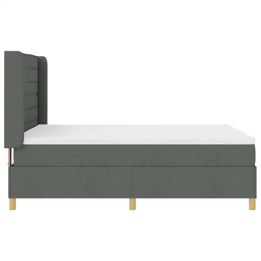 Letto a molle con materasso Grigio scuro 160 x 200 cm Tessuto 3341778