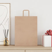 Sacchetti di Carta 250 pz con Manici Marrone 32x12x42 cm CFW8617824