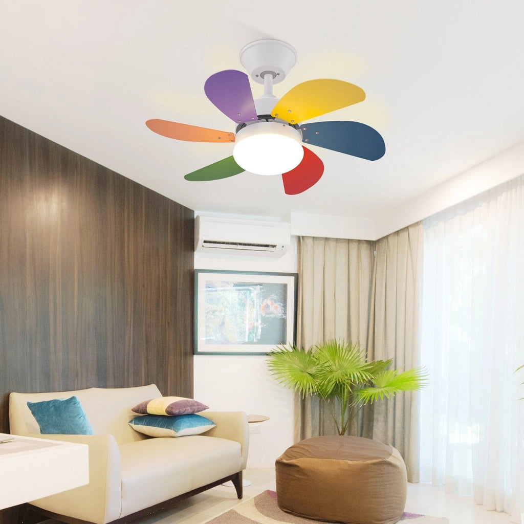 ZMH Ventilatore da soffitto con luce e telecomando Silenziatore per corridoio Camera da letto Luce a soffitto