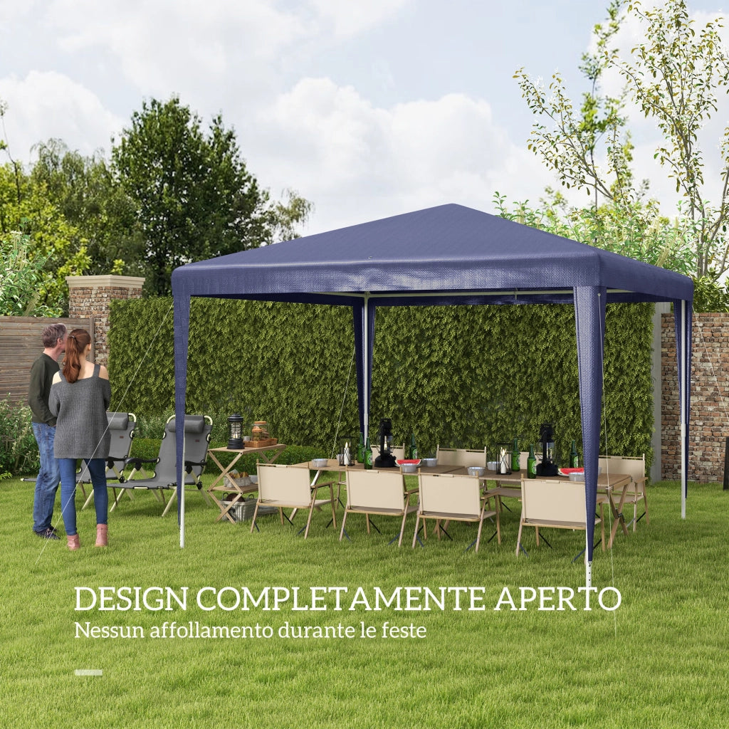Gazebo Pieghevole 3x3 m ¨C Xylo ¨C Blu Anti UV Portatile Giardino