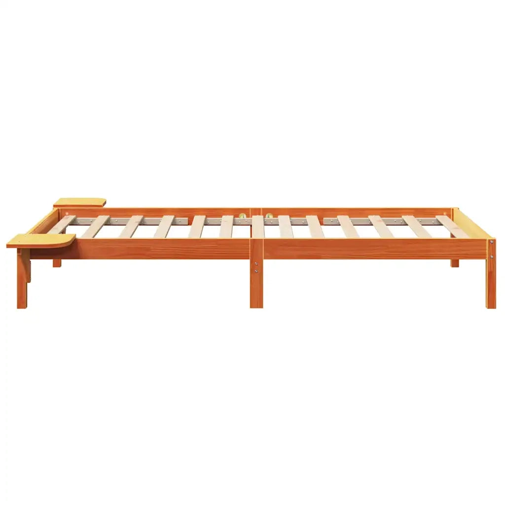 Struttura del letto Marrone cerato 90 x 200 cm Pino massello 873207