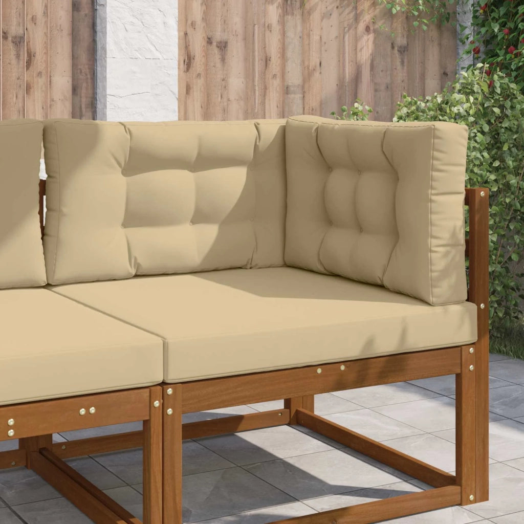 Cuscino per divano da esterno 3 pz | Cuscini per sedie Beige Poliestere