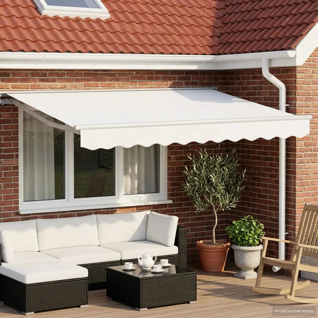 Cornice per Tenda Manuale con LED Bianco 3,5 x 2,5 m 3420605
